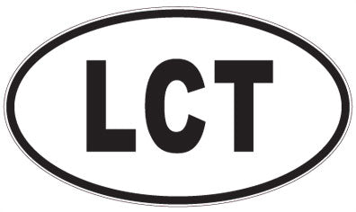 LCT - 3 Letter Initials Oval Sticker