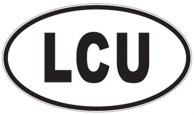 LCU - 3 Letter Initials Oval Sticker