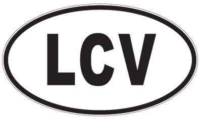 LCV - 3 Letter Initials Oval Sticker