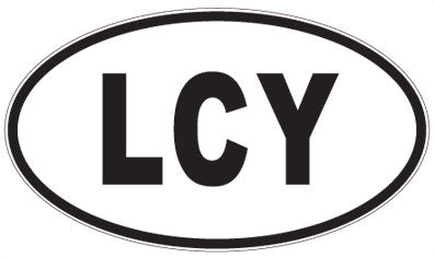 LCY - 3 Letter Initials Oval Sticker