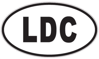 LDC - 3 Letter Initials Oval Sticker