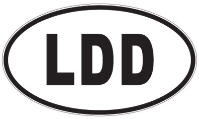 LDD - 3 Letter Initials Oval Sticker