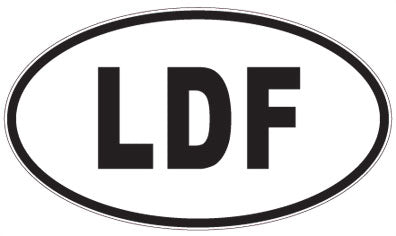 LDF - 3 Letter Initials Oval Sticker