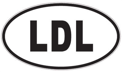 LDL - 3 Letter Initials Oval Sticker