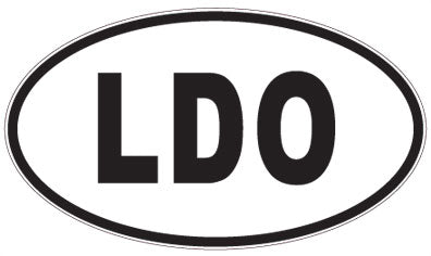 LDO - 3 Letter Initials Oval Sticker