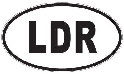 LDR - 3 Letter Initials Oval Sticker