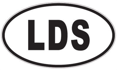 LDS - 3 Letter Initials Oval Sticker