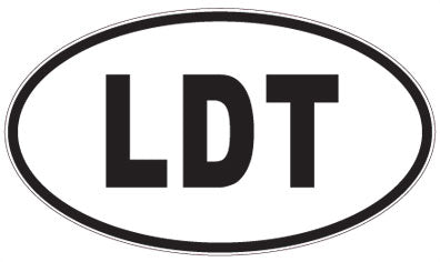 LDT - 3 Letter Initials Oval Sticker