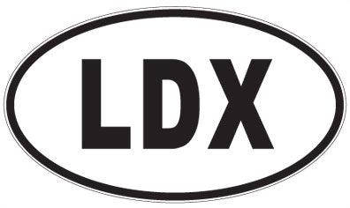 LDX - 3 Letter Initials Oval Sticker