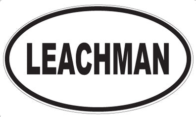 LEACHMAN - Oval Sticker