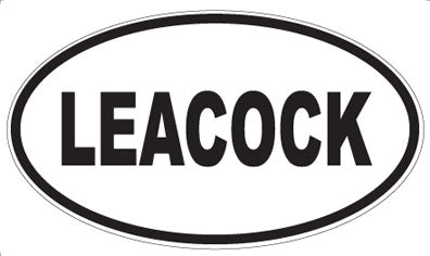 LEACOCK - Oval Magnet
