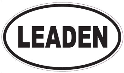 LEADEN - Oval Sticker