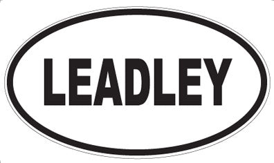 LEADLEY - Oval Sticker