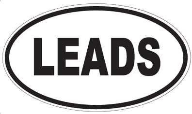 LEADS - Oval Sticker