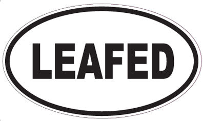 LEAFED - Oval Sticker