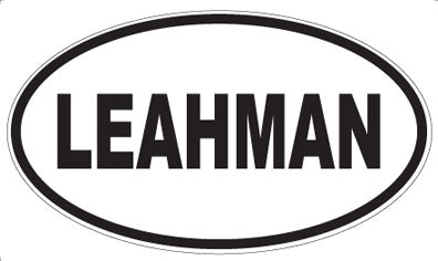 LEAHMAN - Oval Sticker