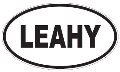 LEAHY - Oval Sticker