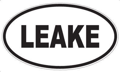 LEAKE - Oval Sticker