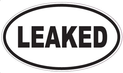 LEAKED - Oval Sticker