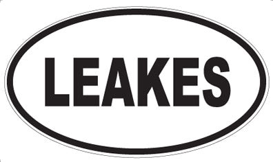 LEAKES - Oval Magnet