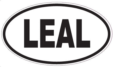 LEAL - Oval Sticker