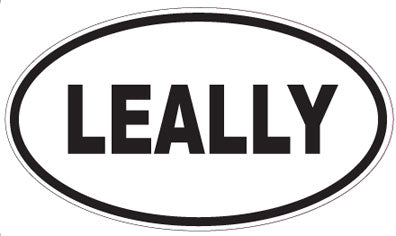LEALLY - Oval Sticker