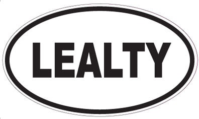 LEALTY - Oval Sticker