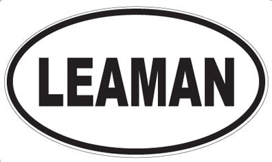 LEAMAN - Oval Sticker