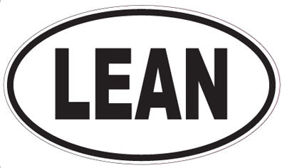 LEAN - Oval Sticker