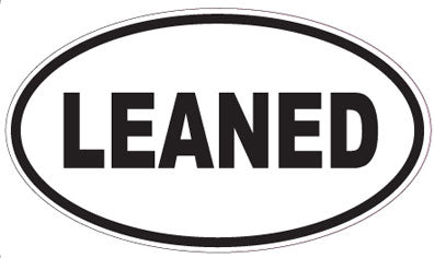 LEANED - Oval Sticker