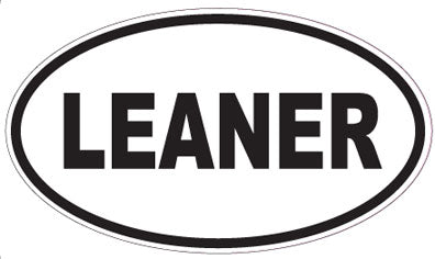 LEANER - Oval Sticker