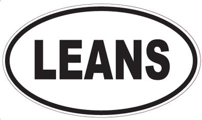 LEANS - Oval Sticker