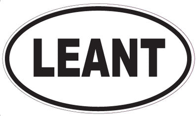 LEANT - Oval Sticker