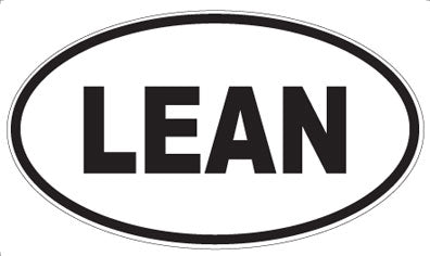 LEAN - Oval Magnet