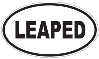 LEAPED - Oval Sticker