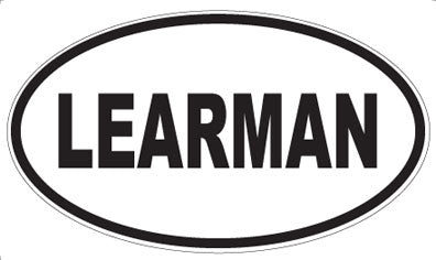 LEARMAN - Oval Magnet