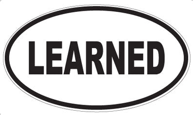 LEARNED - Oval Sticker