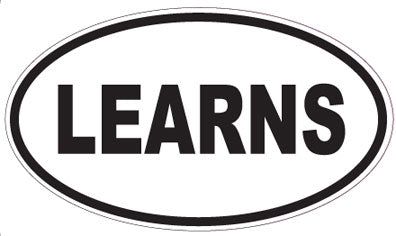 LEARNS - Oval Sticker