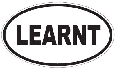 LEARNT - Oval Sticker