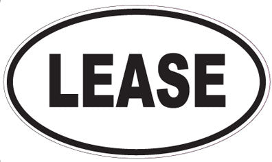LEASE - Oval Sticker