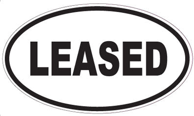 LEASED - Oval Sticker