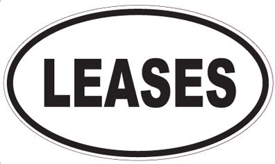 LEASES - Oval Sticker