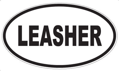 LEASHER - Oval Sticker
