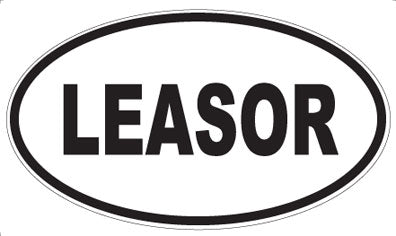 LEASOR - Oval Sticker