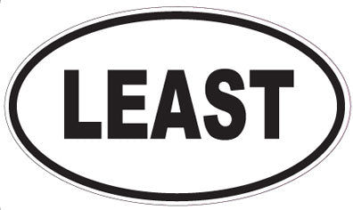 LEAST - Oval Sticker