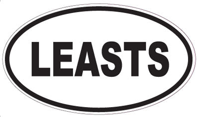 LEASTS - Oval Sticker