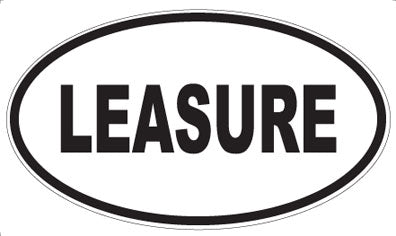 LEASURE - Oval Magnet