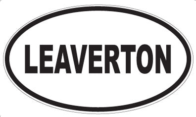 LEAVERTON - Oval Sticker