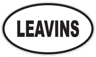 LEAVINS - Oval Sticker