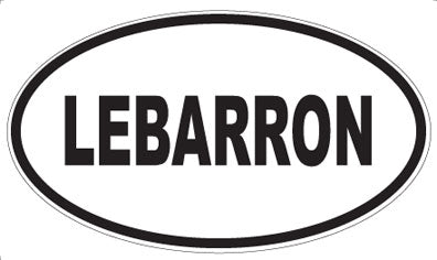 LEBARRON - Oval Sticker